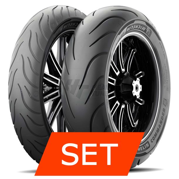 Michelin Commander III Touring Set di Pneumatici | 120/70 R19 60V TL/TT + 180/65 B16 81H TL/TT
