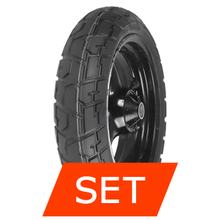 Vee Rubber VRM 133 Jeu de pneus | 120/80-12 65J TL + 130/80-12 69J TL