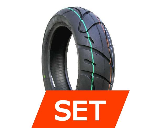 Quick Q007 Reifenset | 130/90 -10 61J + 130/90 -10 61J