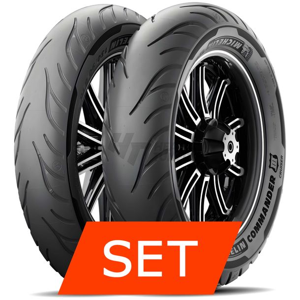 Michelin Commander III Cruiser Reifenset | 130/90 B16 73H TL/TT + 140/90 B16 77H TL/TT