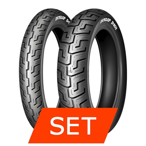 Dunlop D401 H/D Tire Set | 130/90 B16 73H TL + 150/80 B16 71H TL
