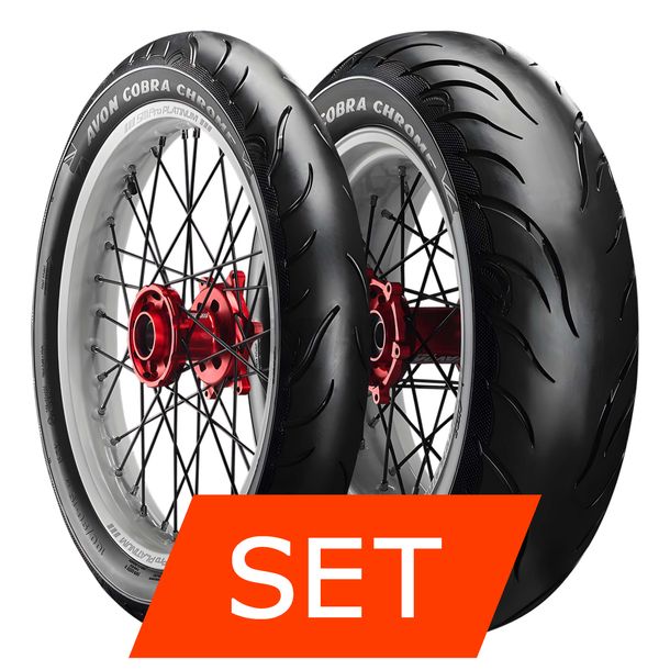 Avon Cobra Chrome AV92 Reifenset | 130/90 B16 73H TL + 170/70 R16 75H TL