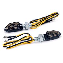 Mini LED Blinker MXT mit Zulassung 12V schwarz getönt universal, 2 Stück für Motorrad / Motorroller / Sumo / Enduro