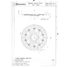 Tarcza hamulcowa Brembo Supersport 208973711 z homologacją, pływające przód 320x5,5mm 2 sztuki dla Ducati S Evo Panigale Monster ABS V2 S2R 749 - 1100 ccm rok 2003 - 2024