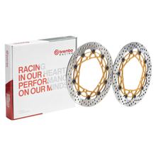 Remschijf Brembo Groove 208973737 met goedkeuring, zwevend voor 320x5,5mm 2 stuks voor Triumph Speed Triple EFI R 1050 ccm bouwjaar 2007 - 2018
