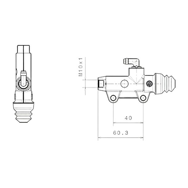 Hauptbremszylinder PS13/C Brembo 910A90390 hinten Ø 13 mm