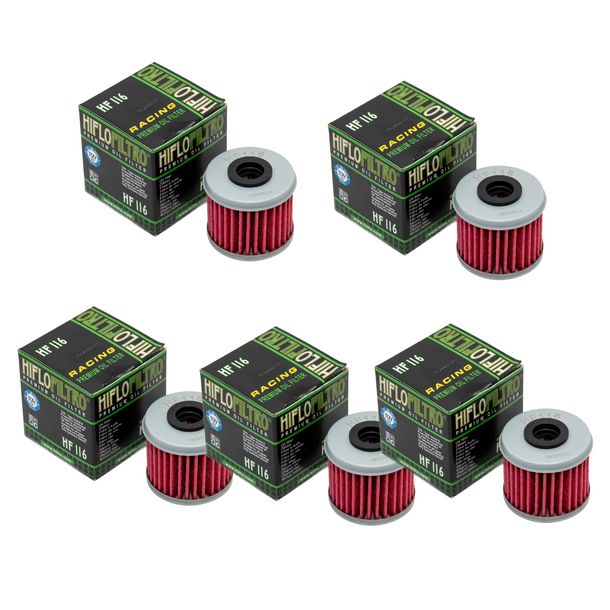 Hiflo 5x Ölfilter Honda HF116 CRF 250 450 Motocross Enduro bis 2019