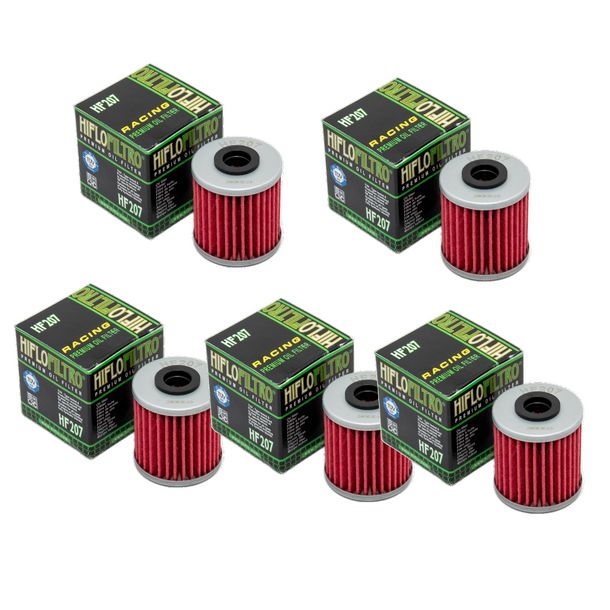 Hiflo 5x Ölfilter HF207 Suzuki Kawasaki RMZ KXF 250 450 Beta EVO Enduro