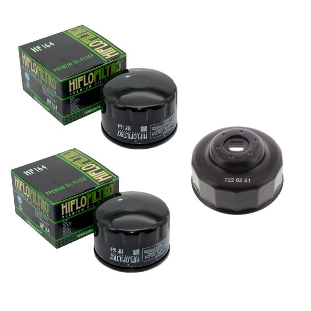 Hiflo 2x Filtre à huile + Clé à filtre à huile BMW R1200 GS R RT S ST HP2