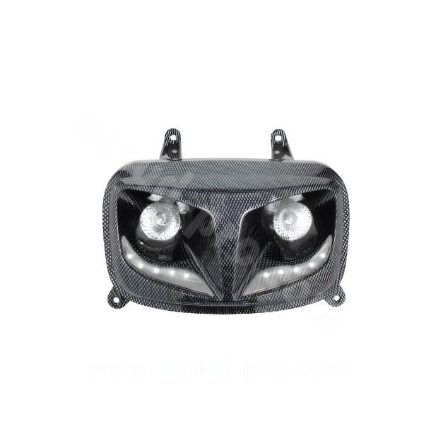 Scheinwerfer TNT Scheinwerfermaske Halogen mit LED-Leiste für MBK Booster, Yamaha BWS 50 ccm