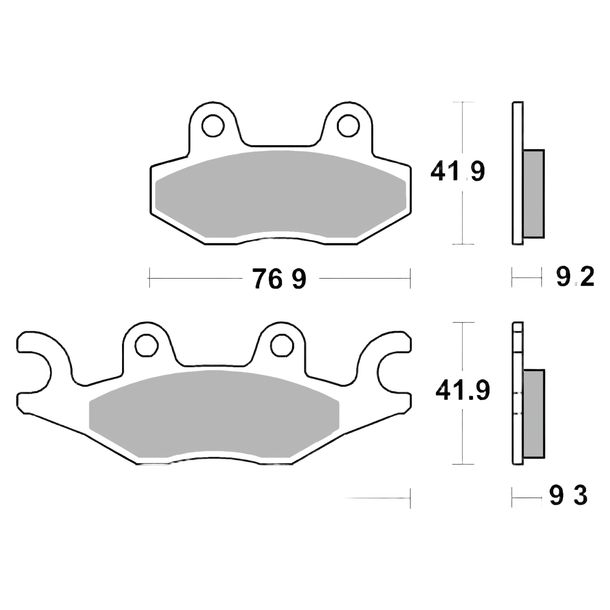 Bremsbeläge Brembo 07095XS Sintermetall vorne & hinten mit Zulassung