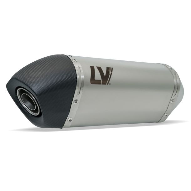 Silenziatore posteriore LeoVince LV-14 RACING in acciaio inossidabile, tappo in carbonio per Zontes 368 G anno 2024 - 2025 E5+
