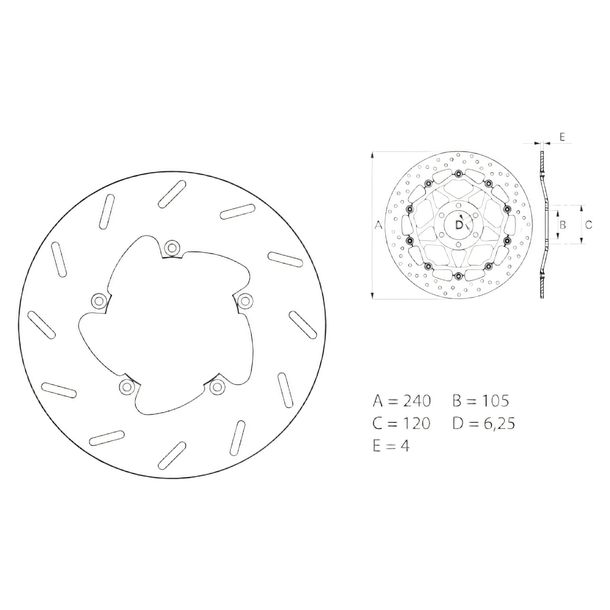 Bremsscheibe Brembo Oro 68B40773 starr