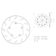 Bremsscheibe Brembo Oro 68B40773 mit Zulassung, starr vorne 240x4mm