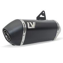 Endschalldämpfer LeoVince LV-14 RACING Black Edition Edelstahl schwarz, Carbon Kappe für Honda NC 750 X Bj. 2021 - 2024 E5 / Bj. 2025 - 2026 E5+