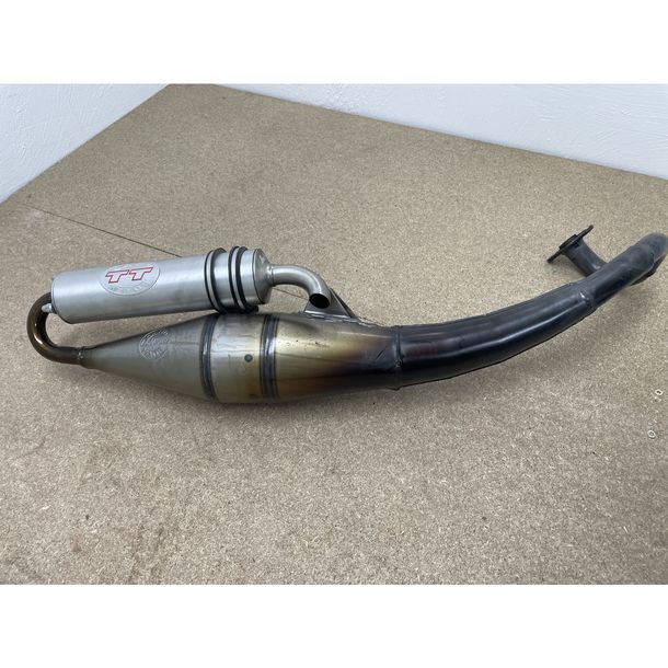 B-Ware, Auspuffanlage komplett LeoVince HAND MADE TT mit Zulassung, Aluminium für Peugeot Jet Force 50 TDSI i.e. Bj. 2003 - 2006 / Jet Force C-Tech i.e. LC / Ludix Blaster LC Bj. 2005 / Speedfight 3 50 LC Bj. 2009 - 2011