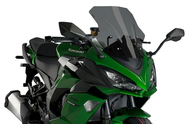 Windschild Puig Racing-Scheibe 480 x 420 mm mit ABE für Kawasaki Z1000SX, Z1000SX TOURER, NINJA 1000 SX, NINJA 1100 SX, u.a. (Bj. 2011 - 2026)
