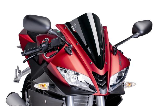 Windschild Puig Racing-Scheibe mit ABE für Yamaha YZF-R125 Bj. 2008 - 2018