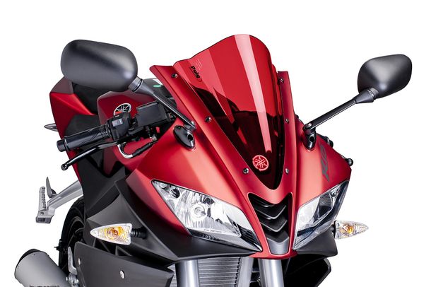 Windschild Puig Racing-Scheibe mit ABE für Yamaha YZF-R125 Bj. 2008 - 2018
