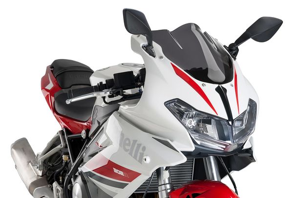 Windschild Puig Racing-Scheibe 373 x 340 mm mit ABE für Benelli Tornado 302R Bj. 2014 - 2023