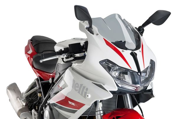 Windschild Puig Racing-Scheibe 373 x 340 mm mit ABE für Benelli Tornado 302R Bj. 2014 - 2023