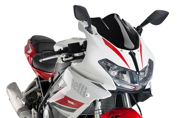 Windschild Puig Racing-Scheibe 373 x 340 mm mit ABE für Benelli Tornado 302R Bj. 2014 - 2023