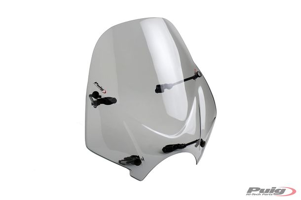 Windschild Puig Ranger mit ABE für Yamaha XVS125 Dragstar, Honda CG 125, Suzuki LS 650 Savage, Kawasaki EN500, Triumph Bonneville, Hyosung GT125R, Daelim Roadwin 125, Ducati Monster 696, Cagiva