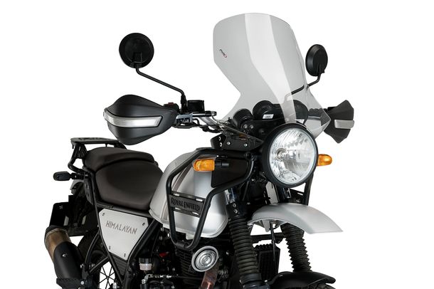 Windschild Puig Touringscheibe 440 x 415 mm mit ABE für Royal Enfield Himalayan 410 Bj. 2021 - 2023