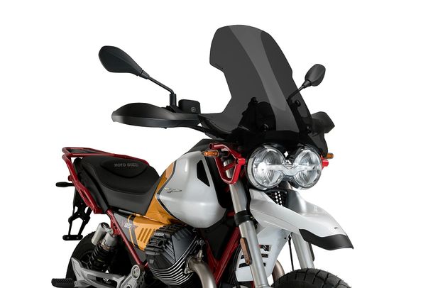 Windschild Puig Touringscheibe 580 x 560 mm mit ABE für Moto Guzzi V85TT Travel, V85TT 850, V85 Evocative Graphics Bj. 2019 - 2023