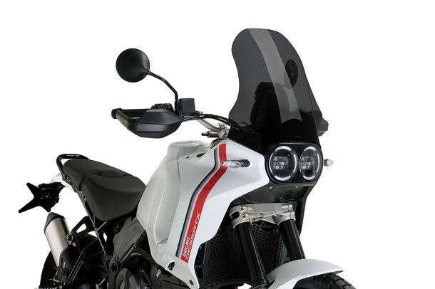 Windschild Puig Touringscheibe 480 x 440 mm mit ABE für Ducati DESERT X, DESERT X RALLY, DESERT X DISCOVERY (Bj. 2022 - 2026)