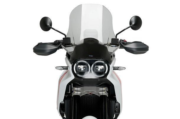 Windschild Puig Touringscheibe 480 x 440 mm mit ABE für Ducati Desert X, Desert X Rally, Desert X Discovery Bj. 2022 - 2026