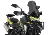 Windshield Puig Touring screen 538 x 365 mm with ABE for Benelli TRK 702, TRK 702 X Year 2023 - 2026