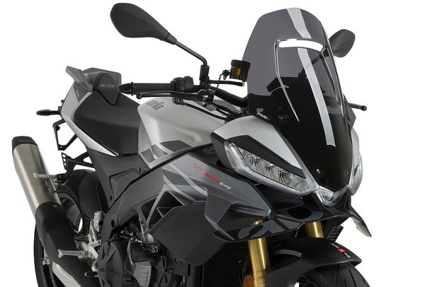 Windschild Puig Touringscheibe 535 x 370 mm für Aprilia TUONO V4 1100 FACTORY, TUONO V4 1100 (Bj. 2025 - 2026)