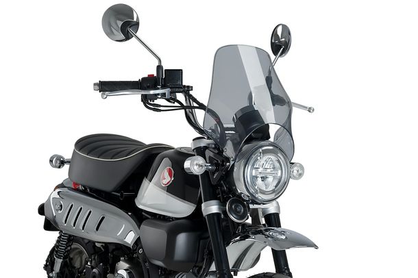 Windschild Puig Naked mit ABE für Honda CBF250, Triumph Bonneville, Suzuki GN250, Kawasaki W800, Yamaha SR500, Cagiva Raptor 125, Moto Guzzi V7 III Stone 750, Royal Enfield Continental GT 650, Ducati