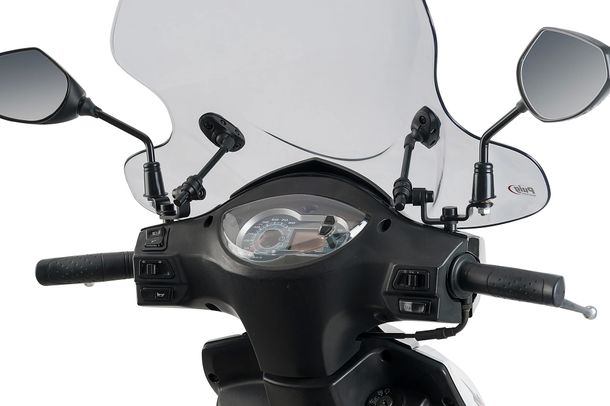 Windschild Puig City Touring mit ABE für SYM JET 4 50 4T AC E2, JET 4 125 4T AC E3, JET 4 125 ie 4T AC E4 Bj. 2010 - 2020