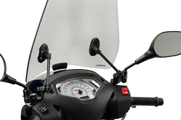 Windschild Puig Trafic mit ABE für Suzuki Address 125i E5 Bj. 2021 - 2026