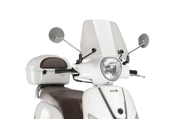Windschild Puig Trafic mit ABE für Sym Fiddle III 50 4T AC E2, Fiddle III 125 4T E3, u.a. (Bj. 2014 - 2020)