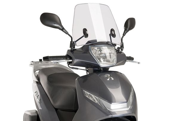 Windschild Puig Trafic mit ABE für Peugeot Belville 125 RS, Belville 125 Allure, Belville 125 Active Bj. 2017 - 2023