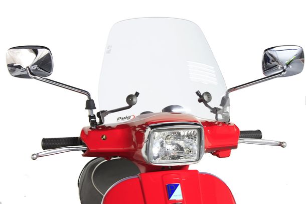 Windschild Puig Trafic mit ABE für Vespa S 50, S 125 Bj. 2007 - 2014