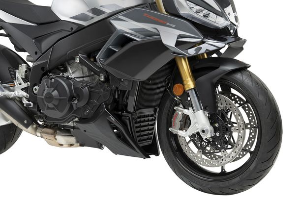 Windschild Puig Bugspoiler 252 x 405 mm mit ABE für Aprilia Tuono V4 1100 Factory, Tuono V4 1100 Bj. 2021 - 2026