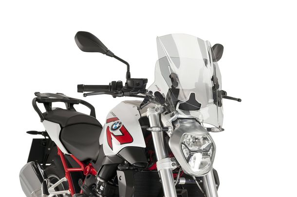 Windschild Puig Up&Down mit ABE für Honda CG 125, Triumph Bonneville T100, Yamaha MT-03, Kawasaki W800, Ducati Scrambler Full Throttle, Suzuki GN250, BMW R Ninet, Benelli Leoncino 500, Zontes G1-125