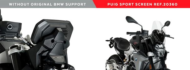 Windschild Puig New Generation Sport 350 x 225 mm mit ABE für BMW F900R Bj. 2020 - 2026