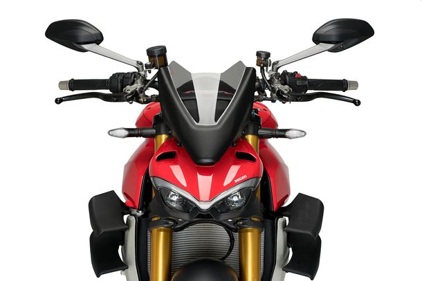 Windschild Puig New Generation Sport 281 x 235 mm mit ABE für Ducati Streetfighter V4, Streetfighter V4S, Streetfighter V2 Bj. 2020 - 2024