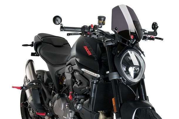 Windschild Puig New Generation Sport 370 x 255 mm mit ABE für Ducati MONSTER 937, MONSTER 937 PLUS, MONSTER 937 SP (Bj. 2021 - 2025)