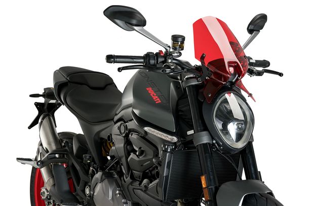 Windschild Puig New Generation Sport 370 x 255 mm mit ABE für Ducati Monster 937, Monster 937 Plus, Monster 937 SP Bj. 2021 - 2025