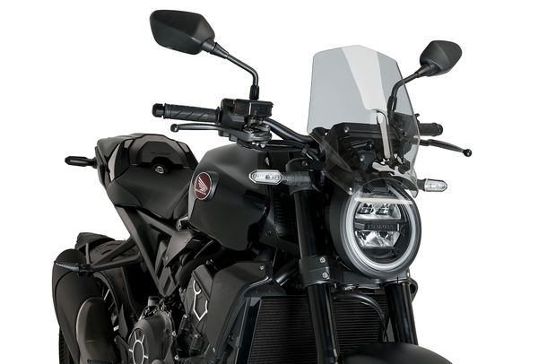 Windschild Puig New Generation Sport 348 x 290 mm mit ABE für Honda CB1000R NEO Sports Cafe, CB1000R Black Edition Bj. 2021 - 2025