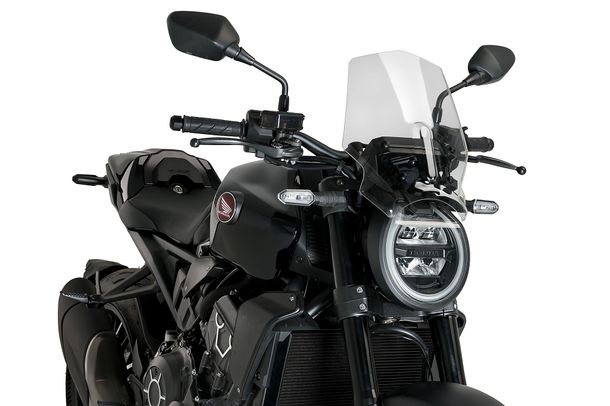 Windschild Puig New Generation Sport 348 x 290 mm mit ABE für Honda CB1000R NEO Sports Cafe, CB1000R Black Edition Bj. 2021 - 2025