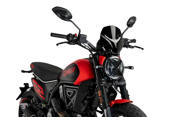 Windschild Puig New Generation Sport 235 x 251 mm mit ABE für Ducati Scrambler Icon, Scrambler Full Throttle Bj. 2023 - 2026