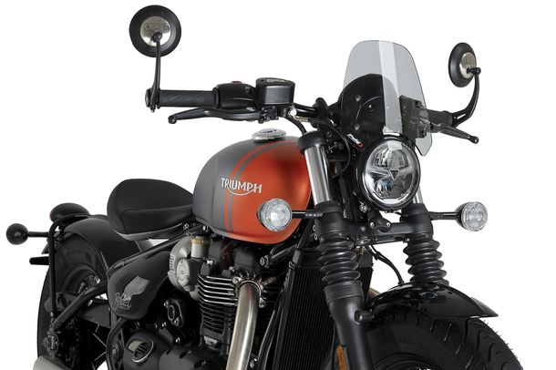 Windschild Puig New Generation Sport 235 x 225 mm mit ABE für Triumph Bonneville Bobber, Bonneville Bobber Black Bj. 2018 - 2026