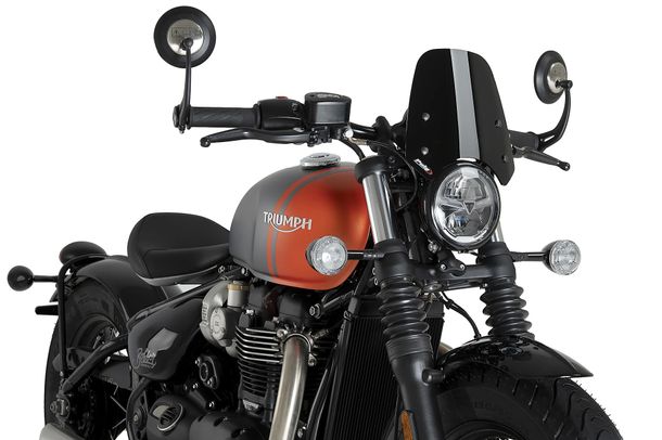 Windschild Puig New Generation Sport 235 x 225 mm mit ABE für Triumph Bonneville Bobber, Bonneville Bobber Black Bj. 2018 - 2026